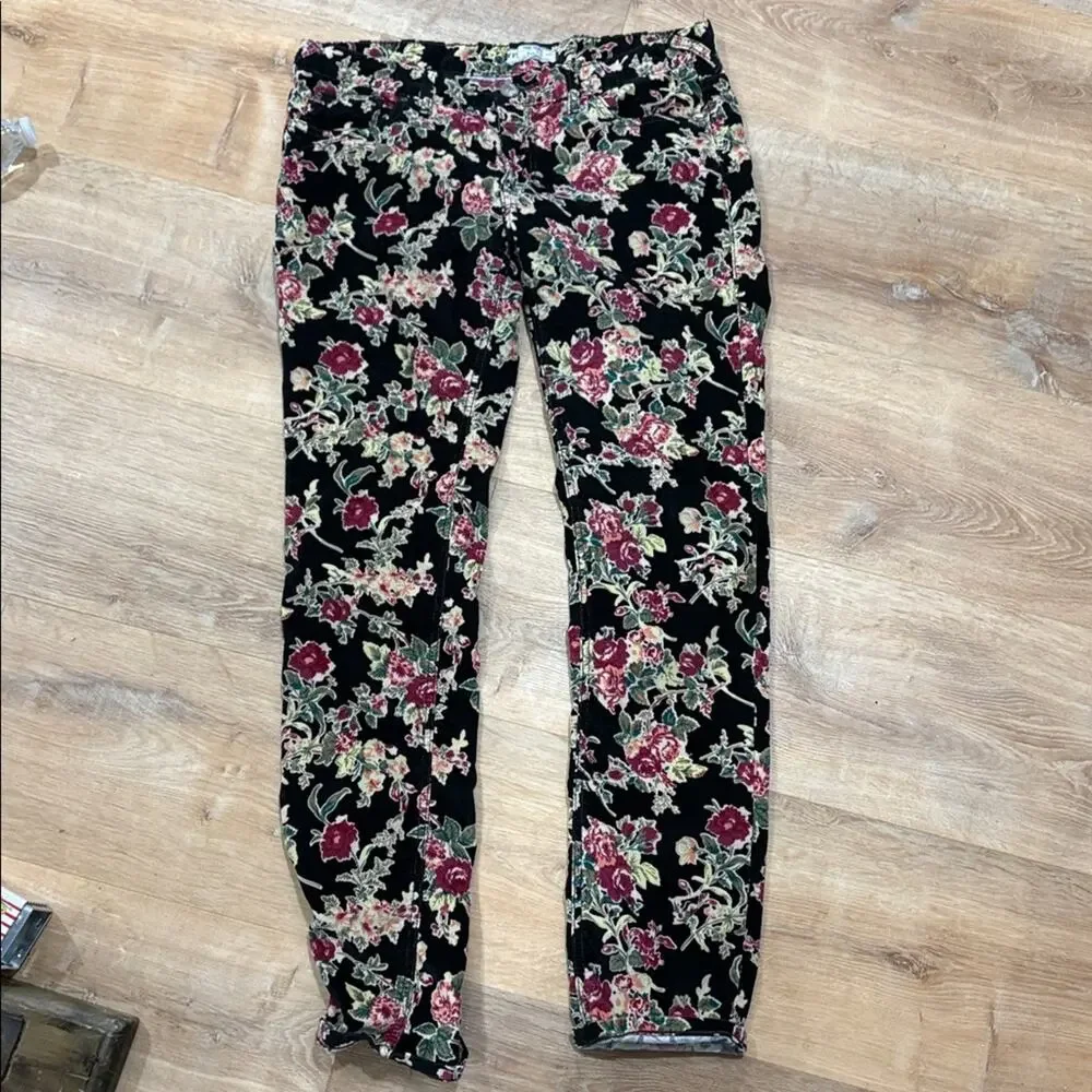 Free people corduroy floral pants